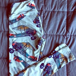 Lularoe Vintage Biplane Leggings OS